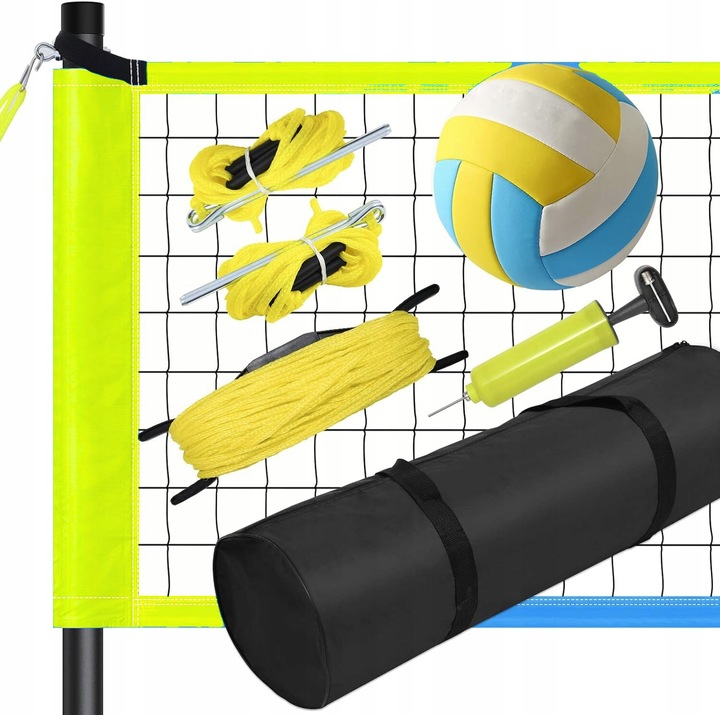 Zestaw do siatkówki Vanku 9,5m siatka słupki piłka pompka torba ogród plaża