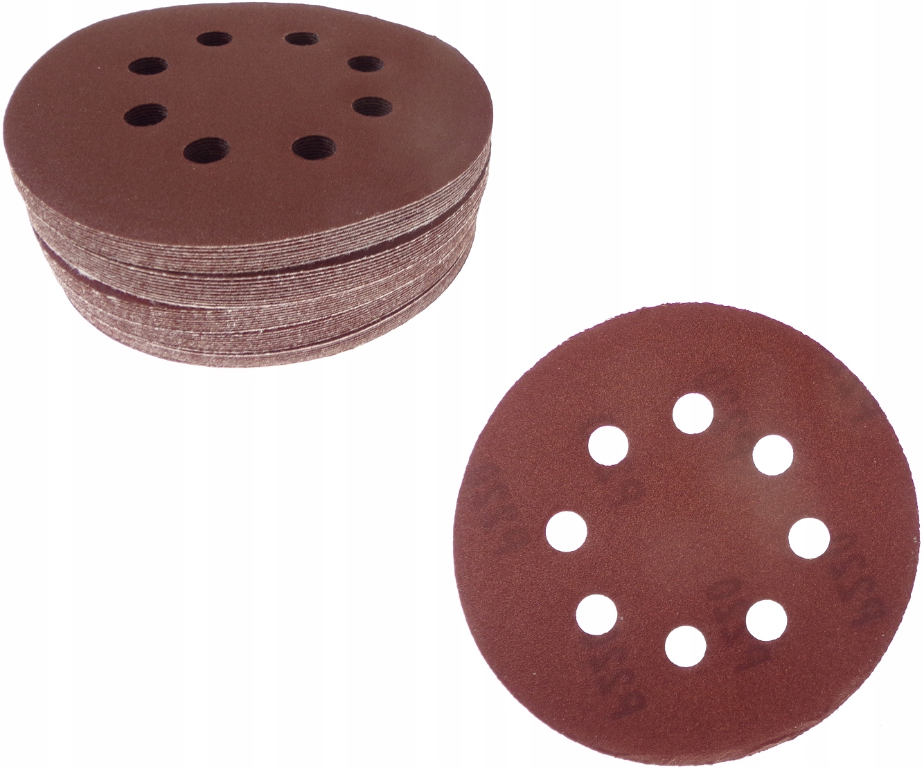 

Papier Ścierny Rzep 125MM P60 Krążek Otwory 50 Szt