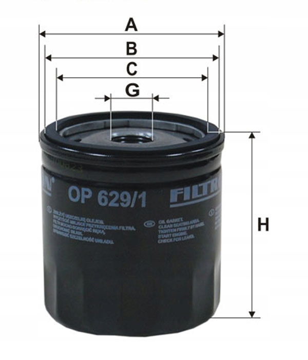

Filtron Filtr Oleju OP629/1