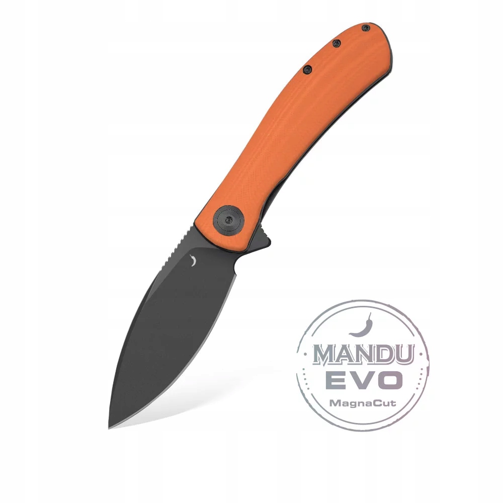 Nůž Trollsky Knives Mandu Evo Liner Lock MagnaCut Orange G10