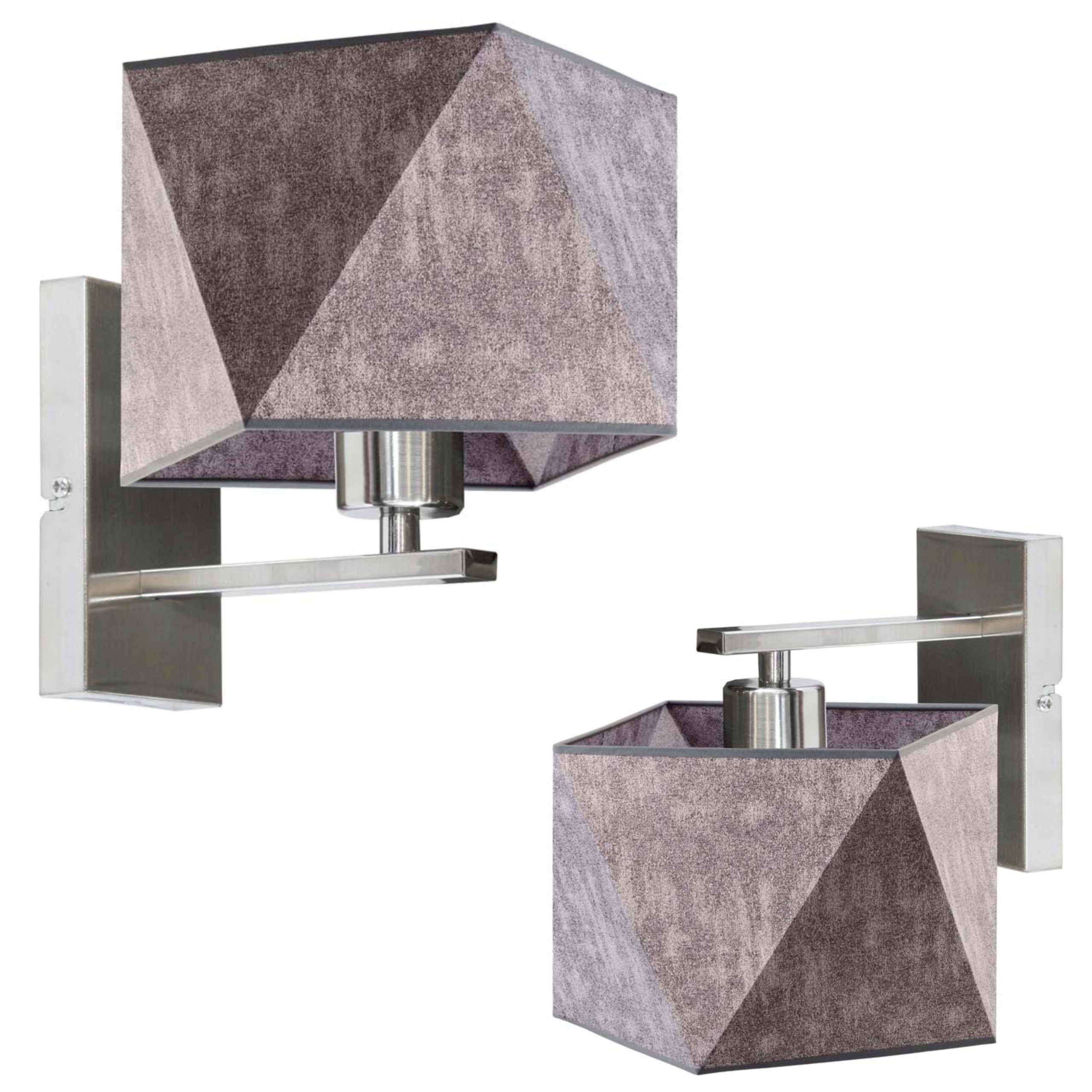 Kinkiet abażur lampa ścienna Led E27 kinkiet ścienny lampa na ścianę szara