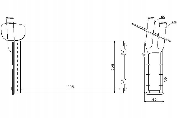 Nissens Ohřívač Vw Transportér Caravelle IV