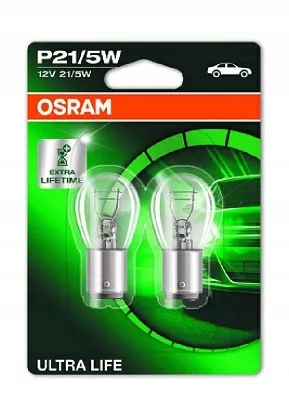 

Żarówka Osram Ultra Life P21/5W 12V 21/5W *2 Szt.*