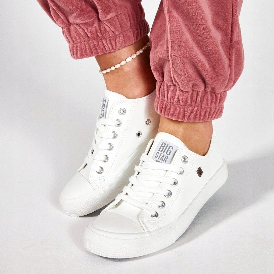 BUTY DAMSKIE BIG STAR TRAMPKI TENISÓWKI SPORTOWE Kolor biały