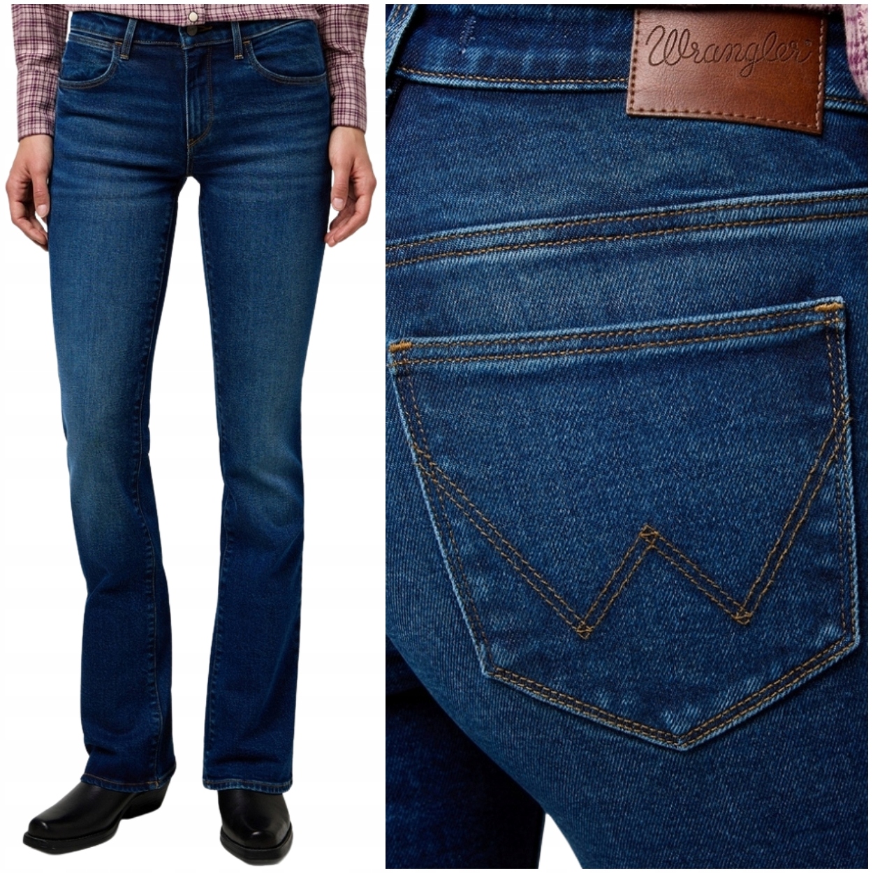 Wrangler Bootcut Moonstone rozšiřitelné dámské džínové kalhoty W28 L32