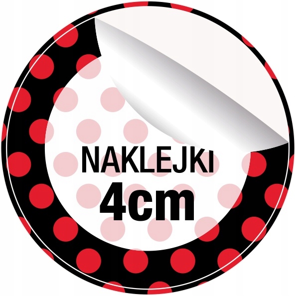 

Naklejki Etykiety z własnym Logo okrągłe 4cm