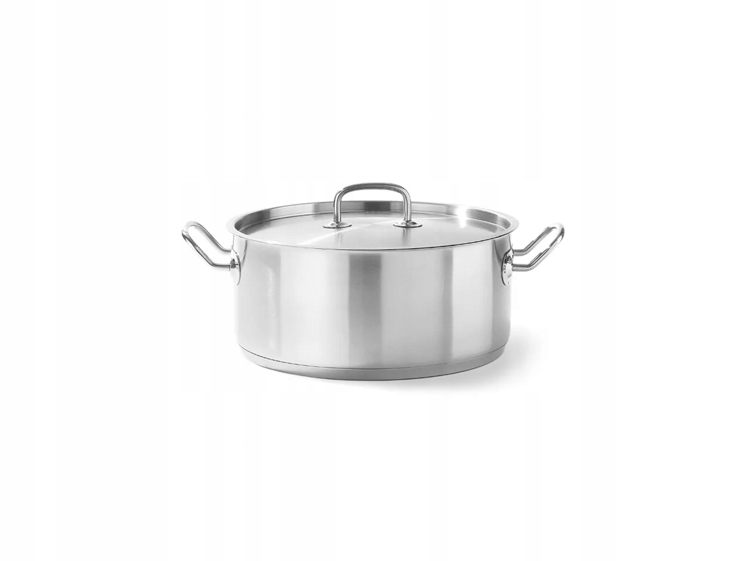 

Garnek Niski 7,4L 28cm Na Indukcję Inox Pokrywa