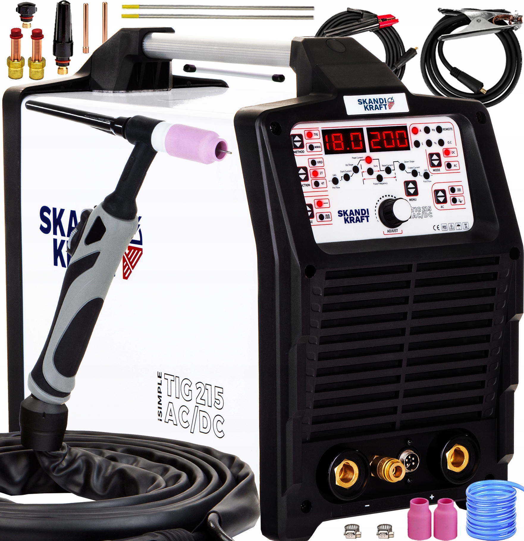 Invertorová Svářečka Skandi Kraft Tig 215 Ac/dc Mma 230V 200A Puls
