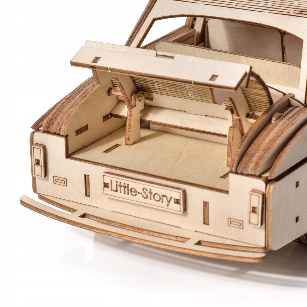 Drewniane Puzzle Model 3D Little Story - FSO Syrena 105 Materiał drewno