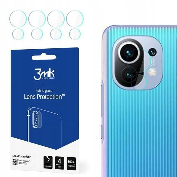 3MK Flexible Glass Lens Xiaomi MI 11 MI 11 5G Aparat 4 Szt