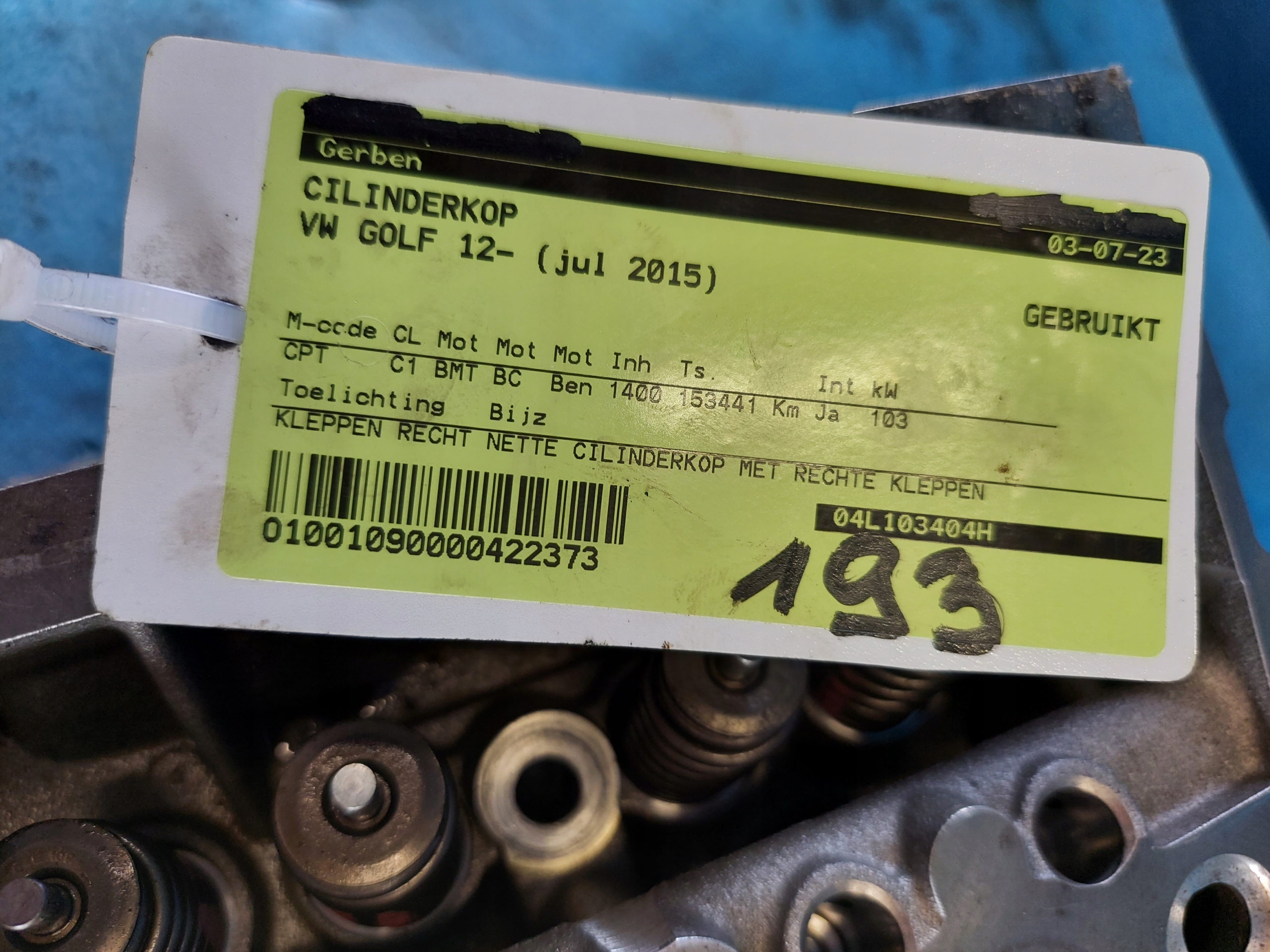 head. GOLF 7 2015 R 1.4 TFSI CPT