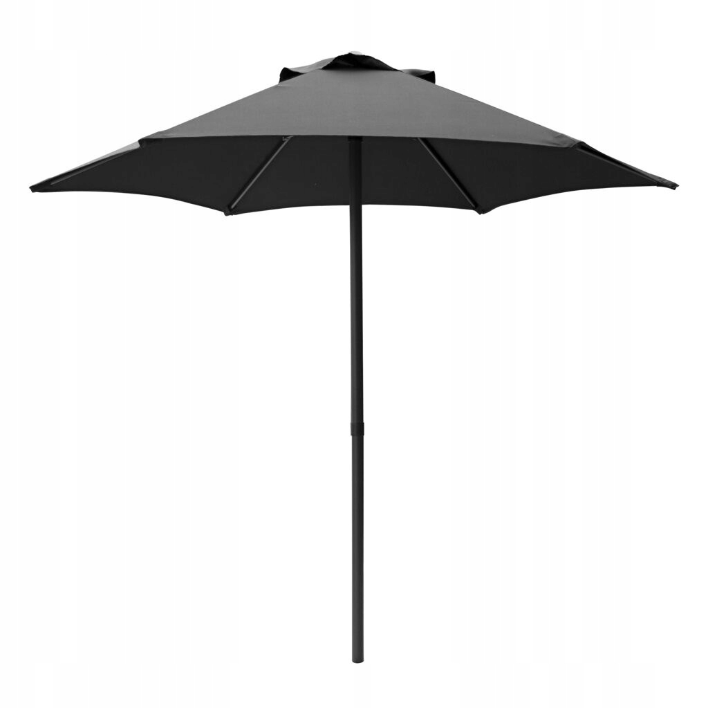 Záhradný slnečník klasický čierny 200x215 cm Ø200 cm