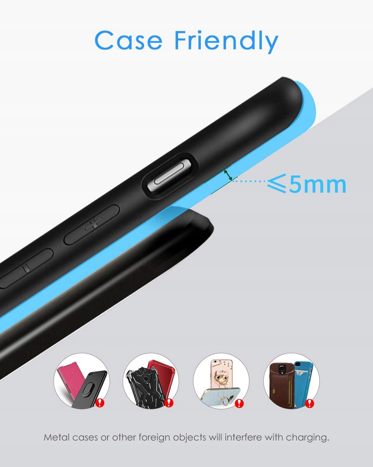 NANAMI Szybka Ładowarka Bezprzewodowa 10W Samsung iPhone Google LG — miniatura 5