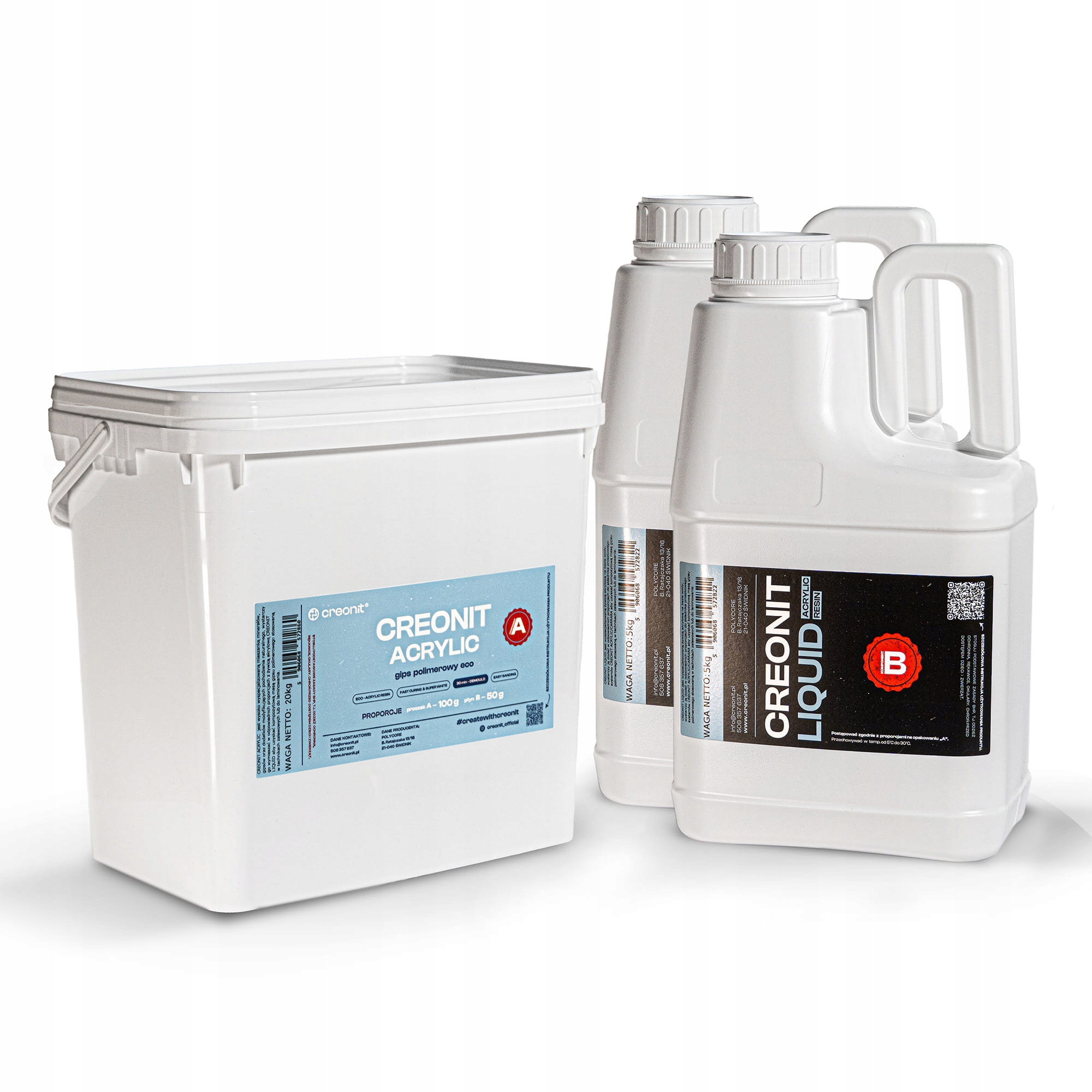 Polymerační sádra (dvousložkový) Creonit Acrylic (sada) 30kg