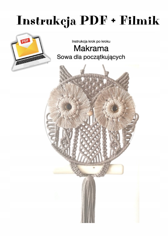 Pdf manuál s videem pro výrobu sovy z macramé