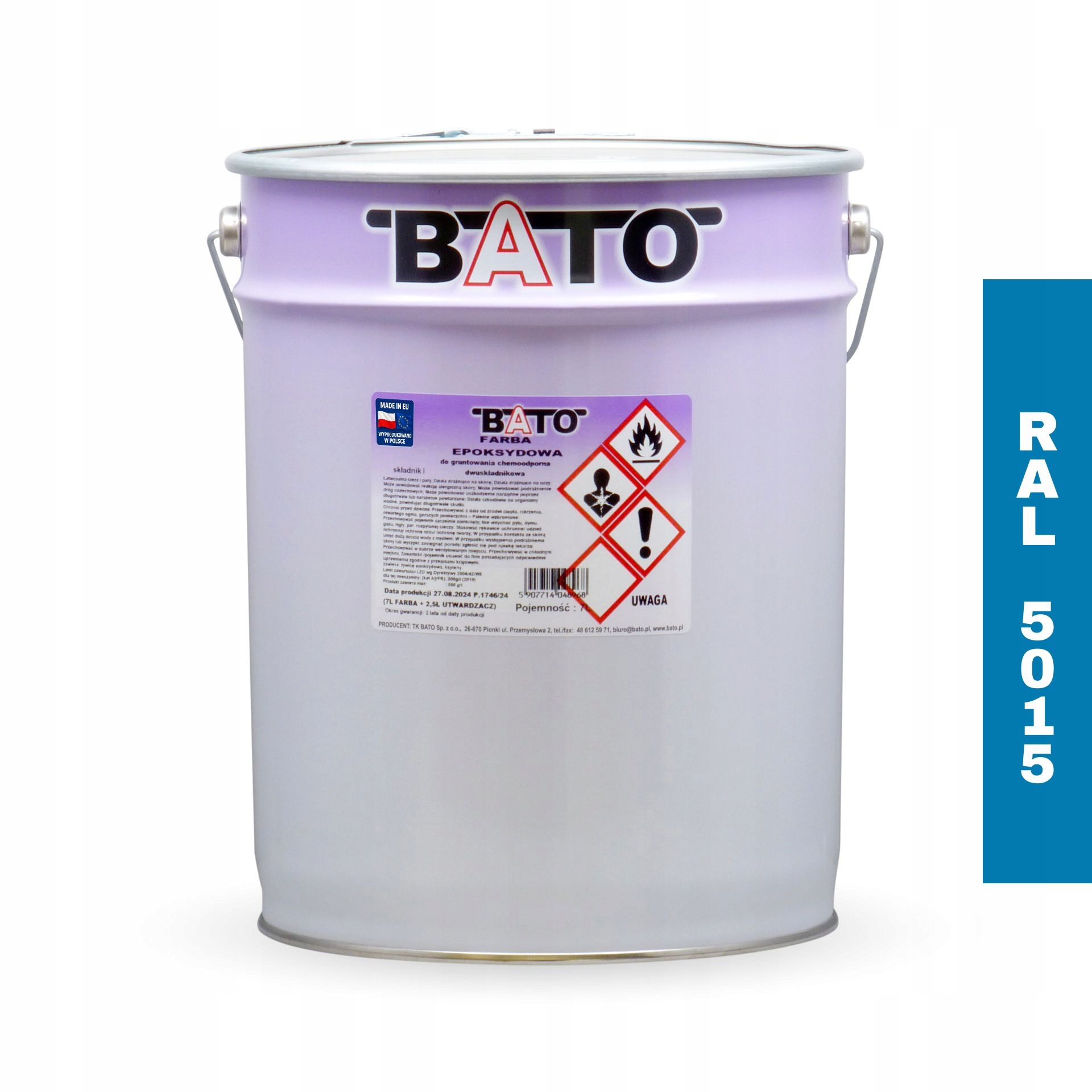 Barva pro chemorezistentní nátěr dvousložková Ral 5015 9,5L