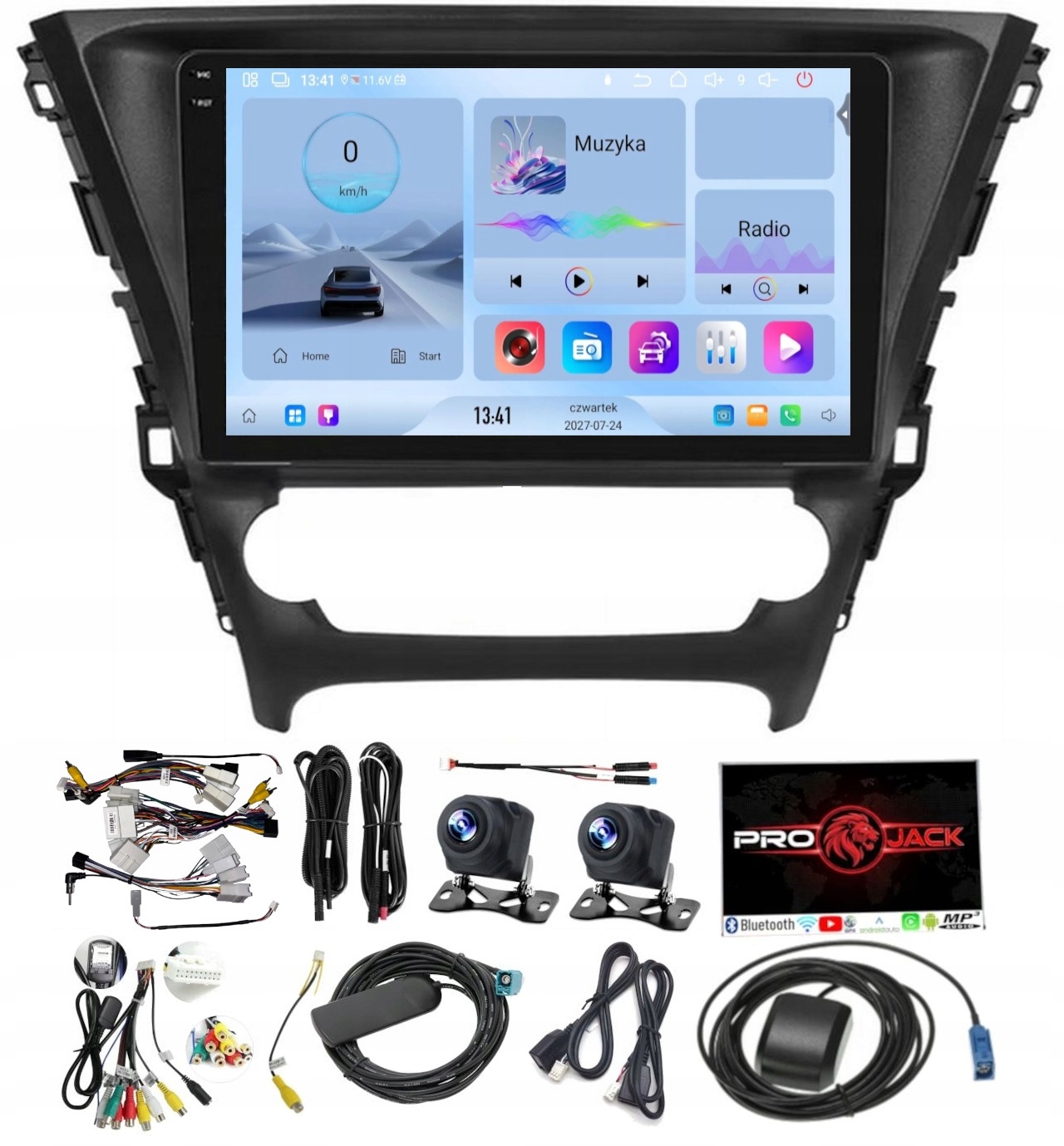 Rádio Navigace Carplay Gps Android Toyota Avensis 2015-2018 4GB 64GB Sim