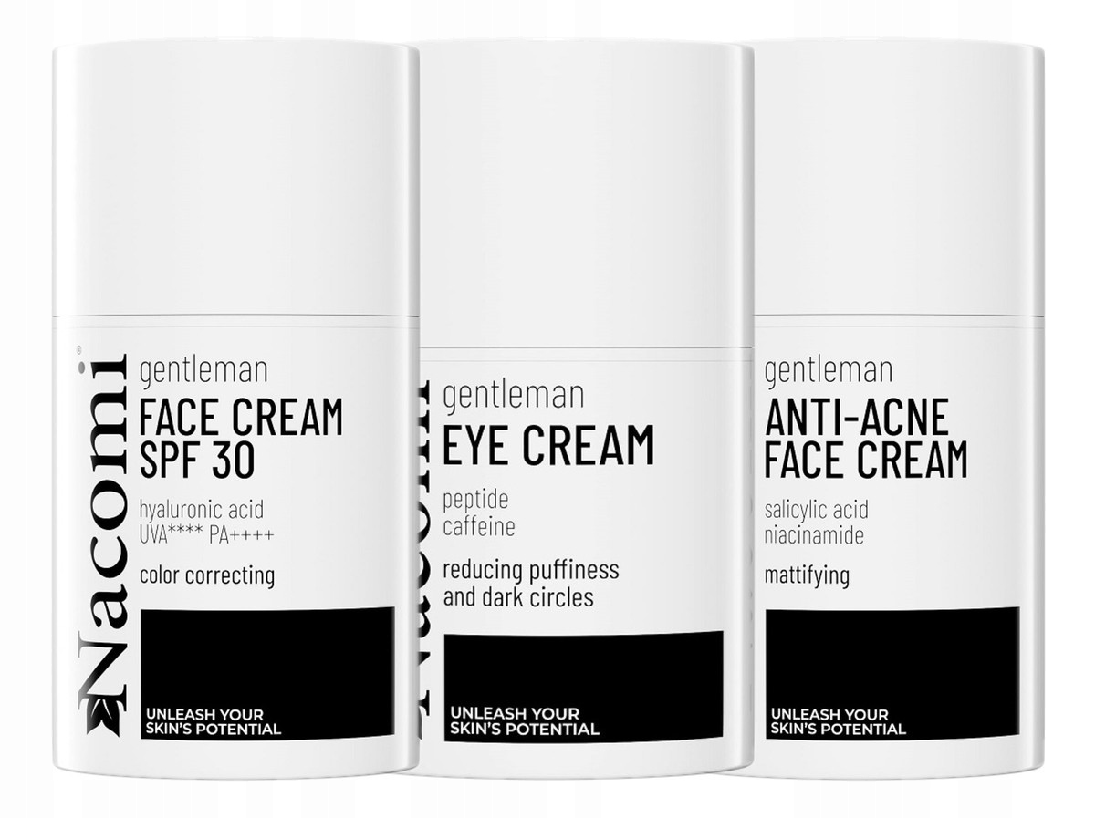 Nacomi Gentleman matující krém Spf50 krém rozjasňující krém pod oči