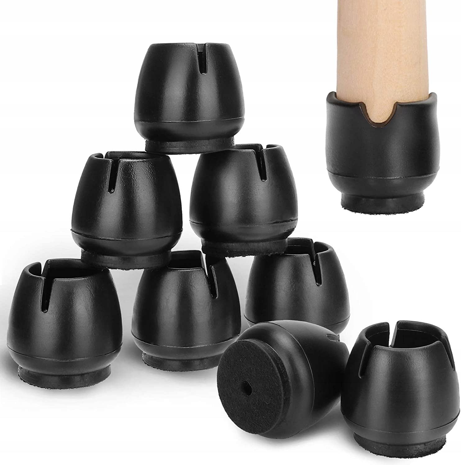 

Gumowe Nakładki Na Nogi Krzeseł 17-21mm 32 Sztuk
