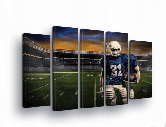 Obraz 150x100 Futbal americký hráč štadión západ slnka šport energia