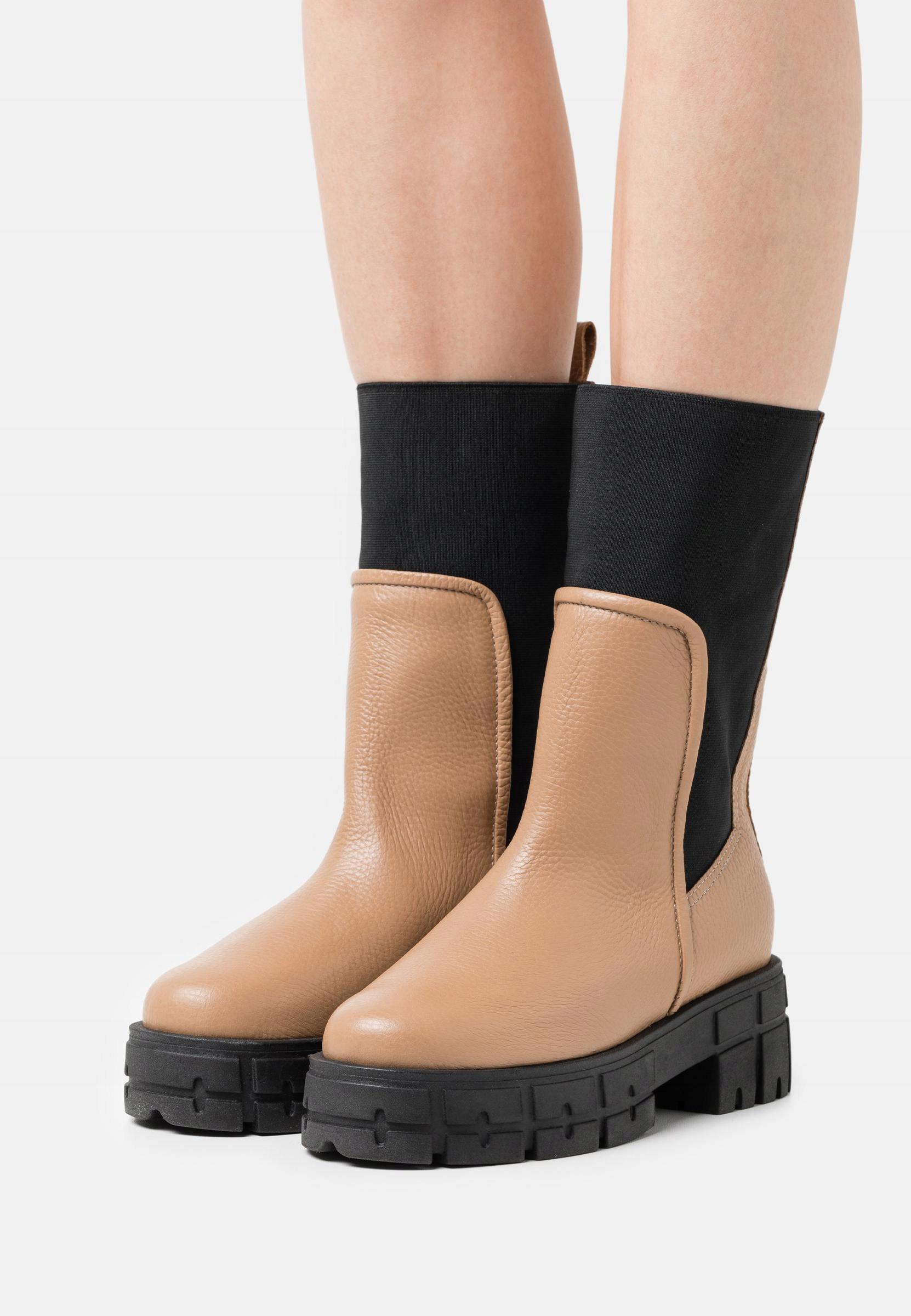 L37 Kozačky Hnědé, Zasouvací Platforma 38 Kzm 38