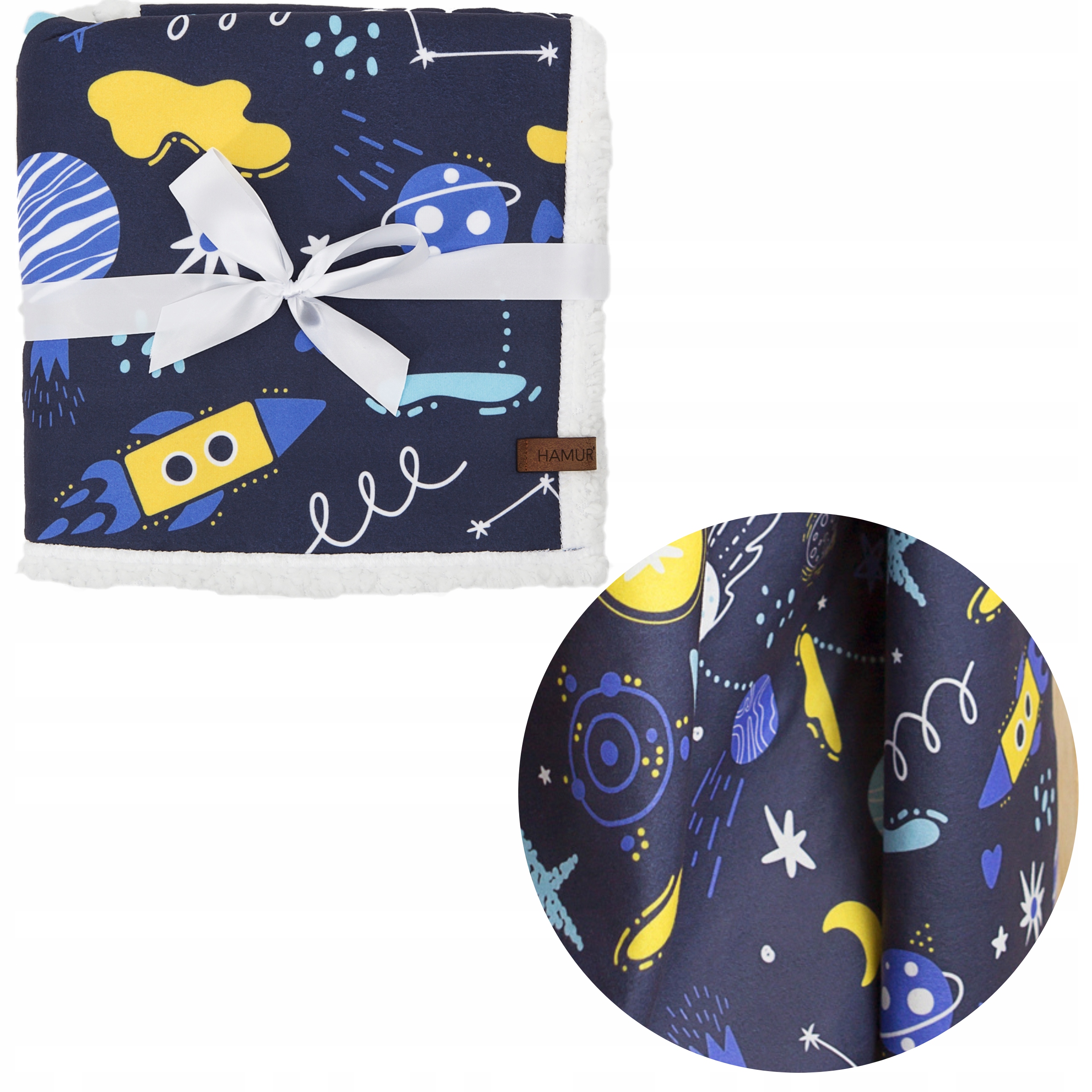 

Ciepły kocyk niemowlęcy miękki lekki 80x100 Sherpa