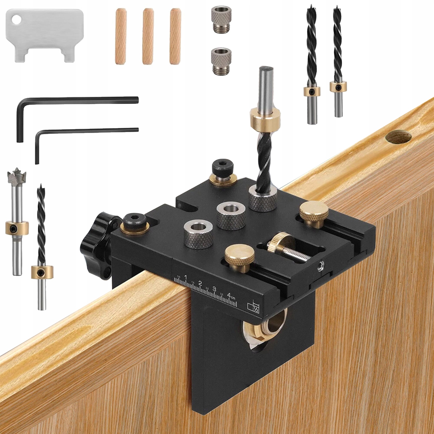 Vrtací Šablona, 6/8/10/15 mm Samostředící Sada 3V1 Pro Kolíky