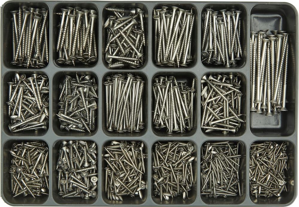 Sada č. 52 Šrouby do dřevotřískových desek Torx ocel A2 E-NORMpro