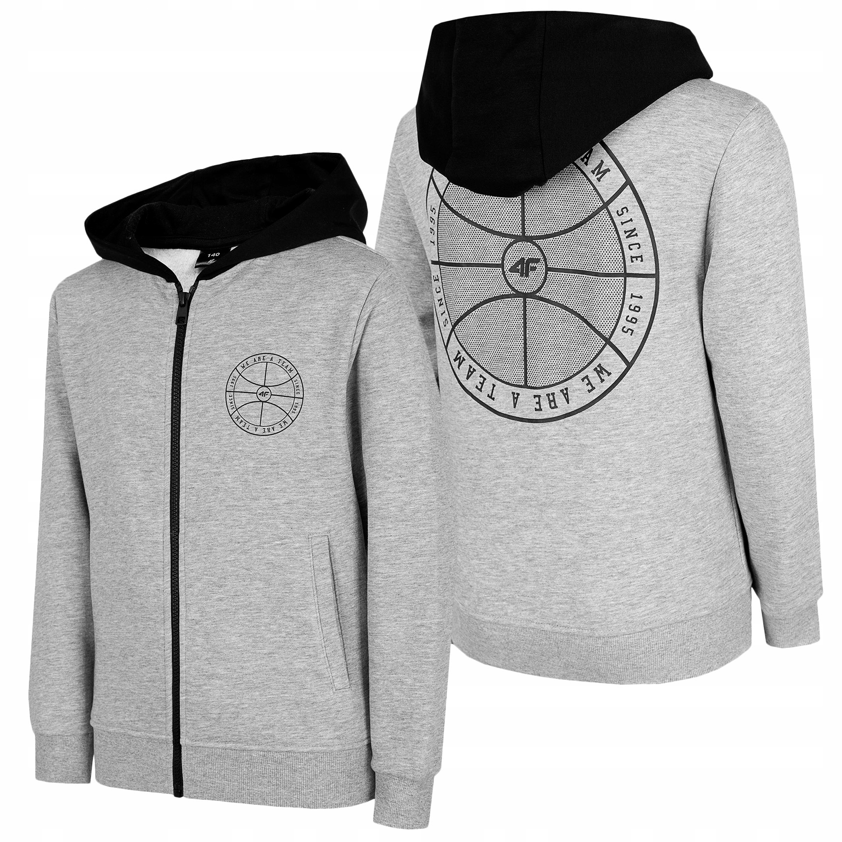 

Bluza z Kapturem rozpinana 4F junior JBLM004 158