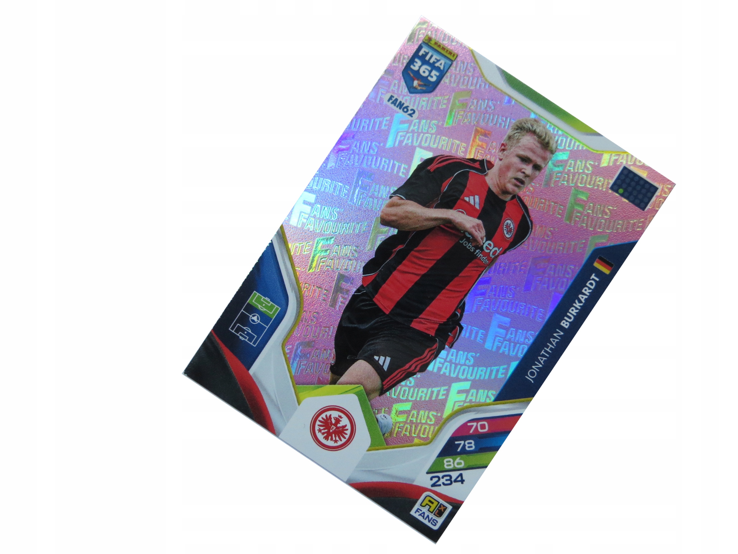 Panini Fifa 365 2026 Fans Favourite Jonathan Burkardt Eintracht FAN62 Pink