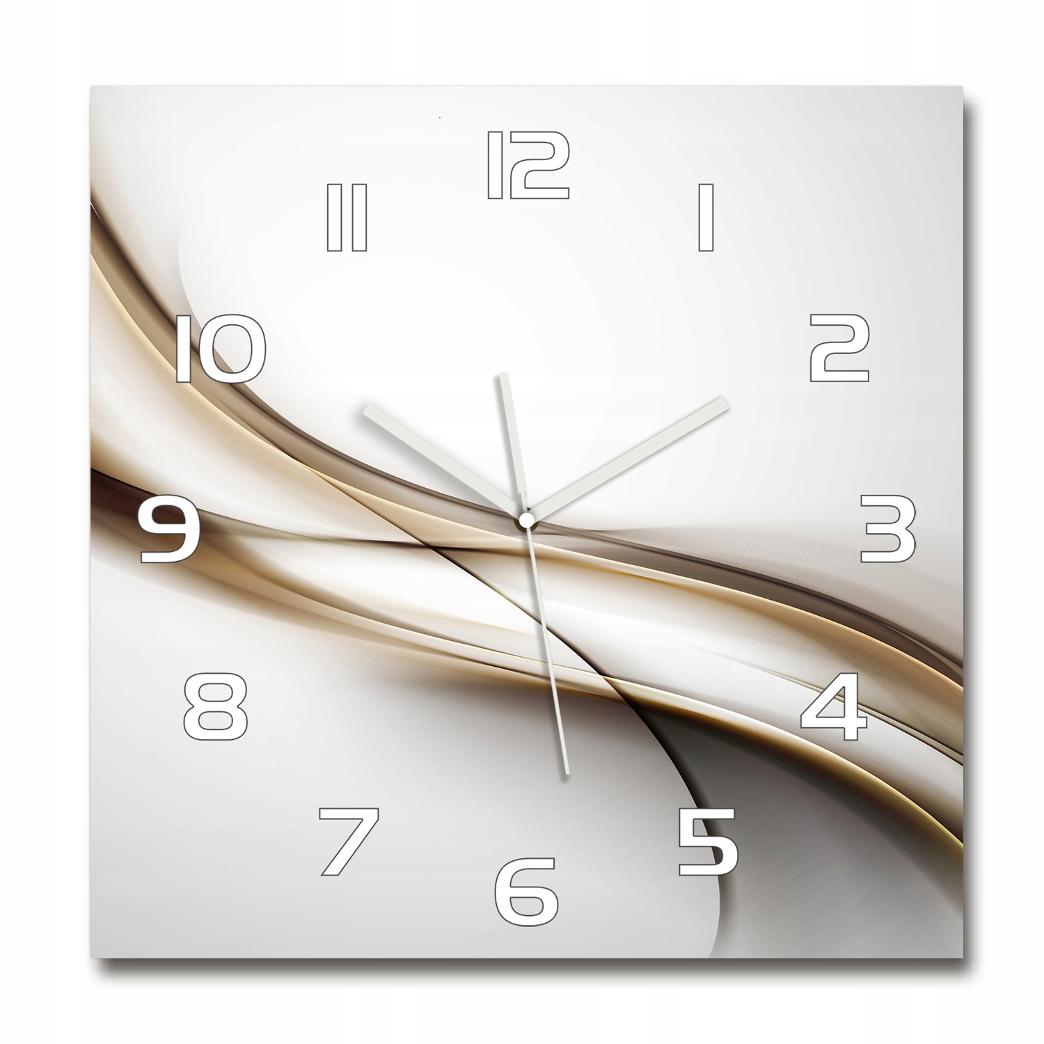 

Duży zegar ze szkła hartowanego Brązowa fala 60x60