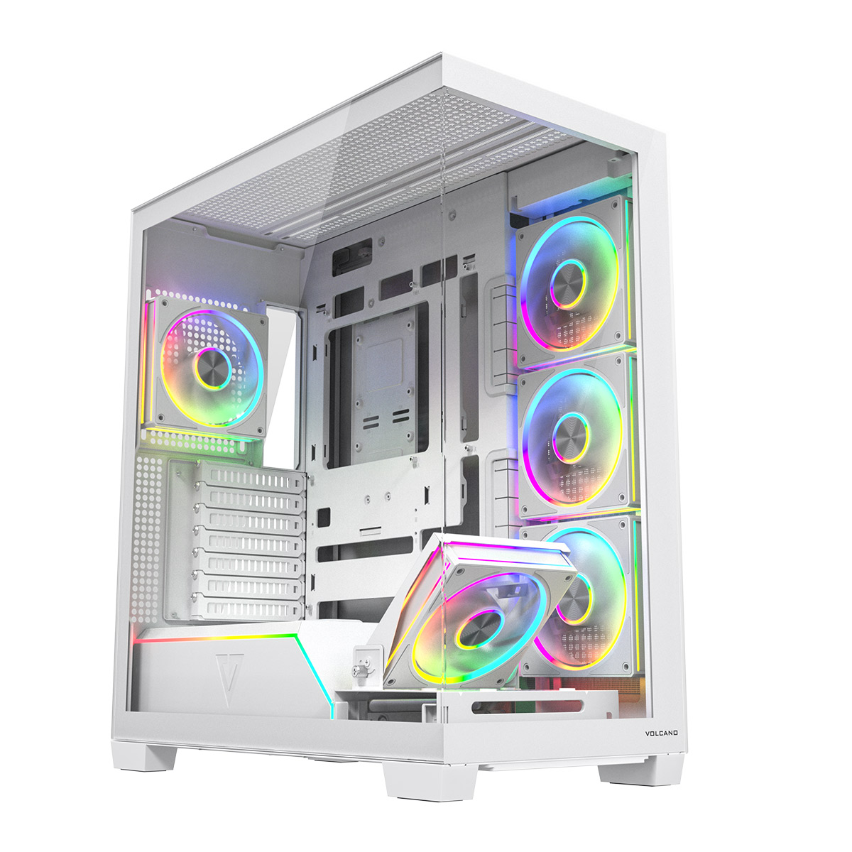 Herní počítačová skříň Modecom Volcano Stellar Plus Argb 5F bílá