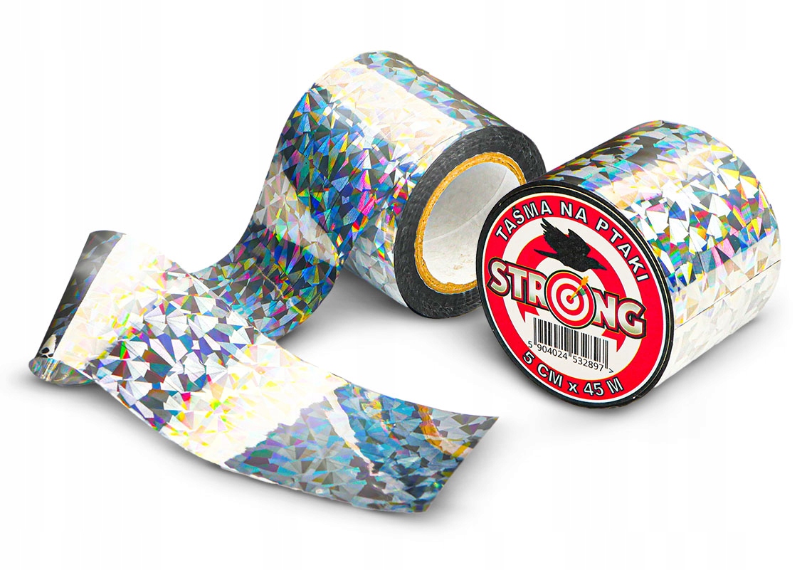 TAŚMA NA PTAKI SZPAKI WRÓBLE ODSTRASZACZ BŁYSKOWO-DŹWIĘKOWY PTAKÓW AŻ 45 MB