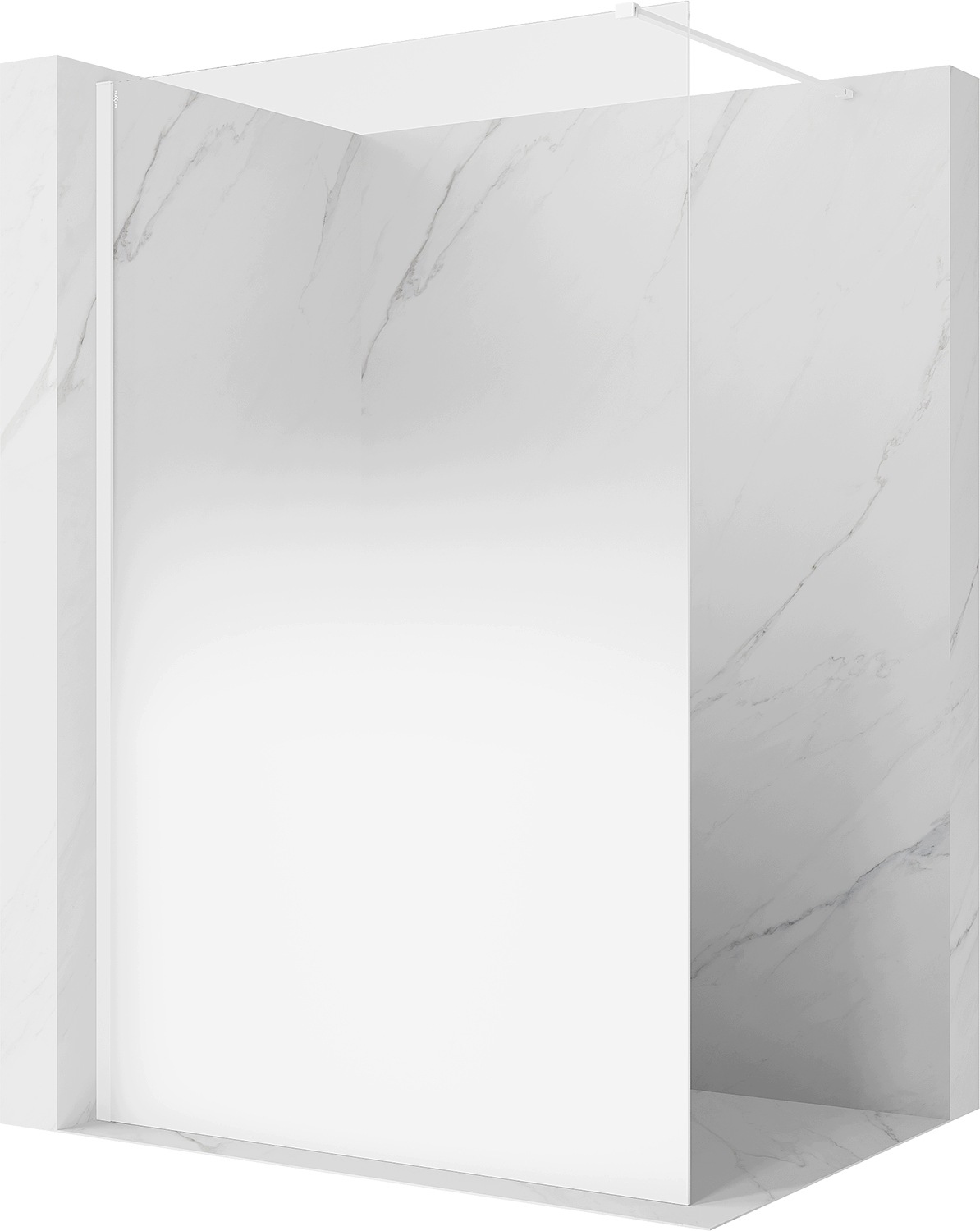 Mexen Kioto Ścianka Prysznicowa Walk-in 110X200CM Ombre Biała 8MM Biała