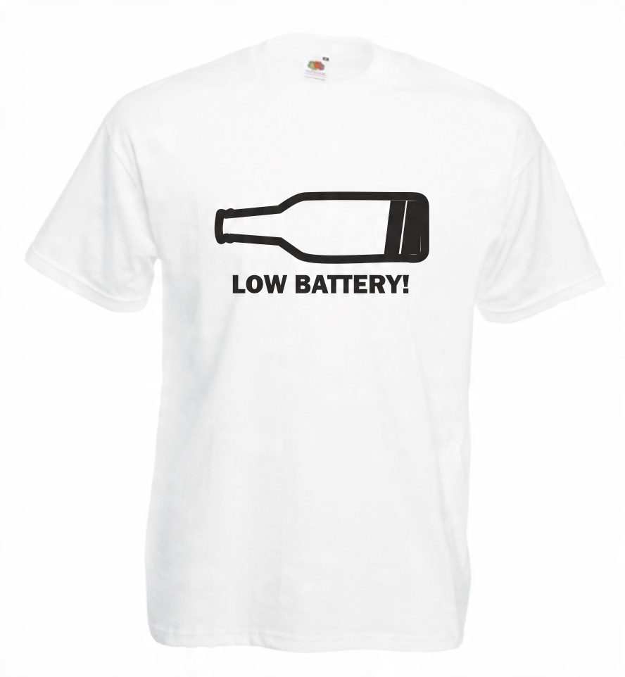 

Koszulka męska Beer Low Battery XL