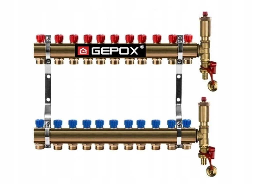 Rozdělovač 11 okruhů pro ústřední vytápění