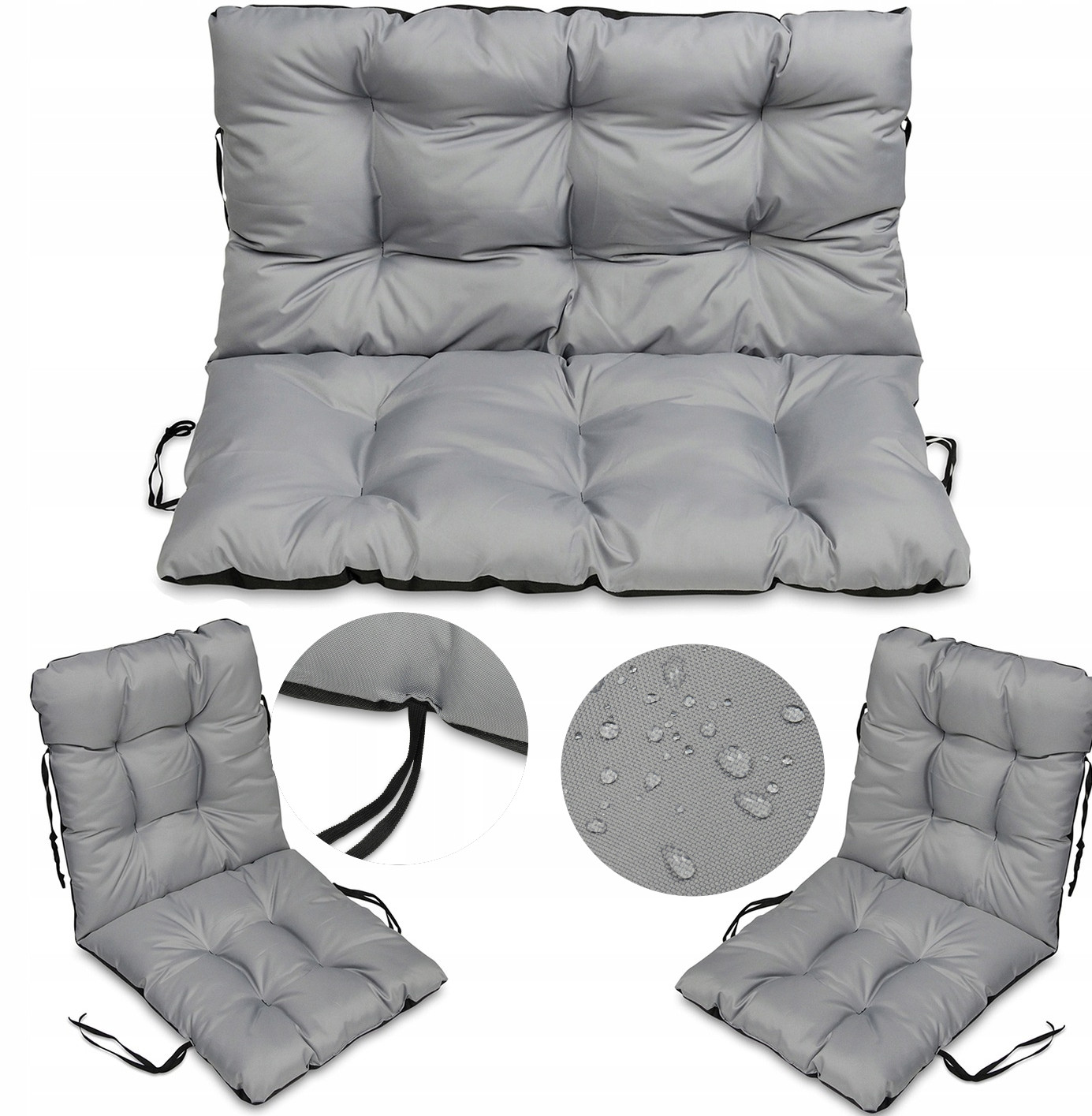 Poduszki na meble ogrodowe 100x110 krzesło komplet (Poduszka na ławkę) •  Cena, Opinie • Poduszki 13186266601 • Allegro