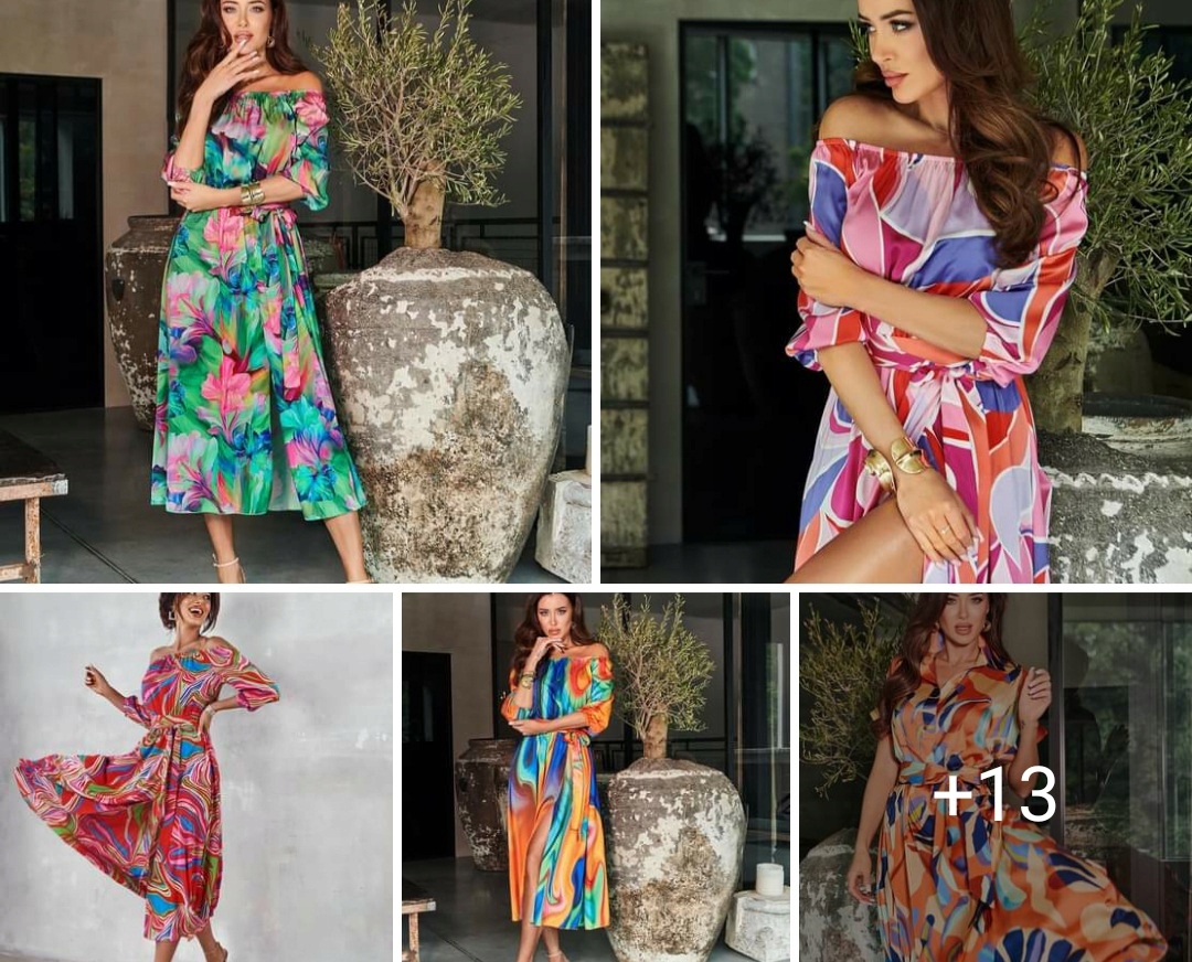 Šaty Červená s modrou španělkou MIDI La Furia vel. S