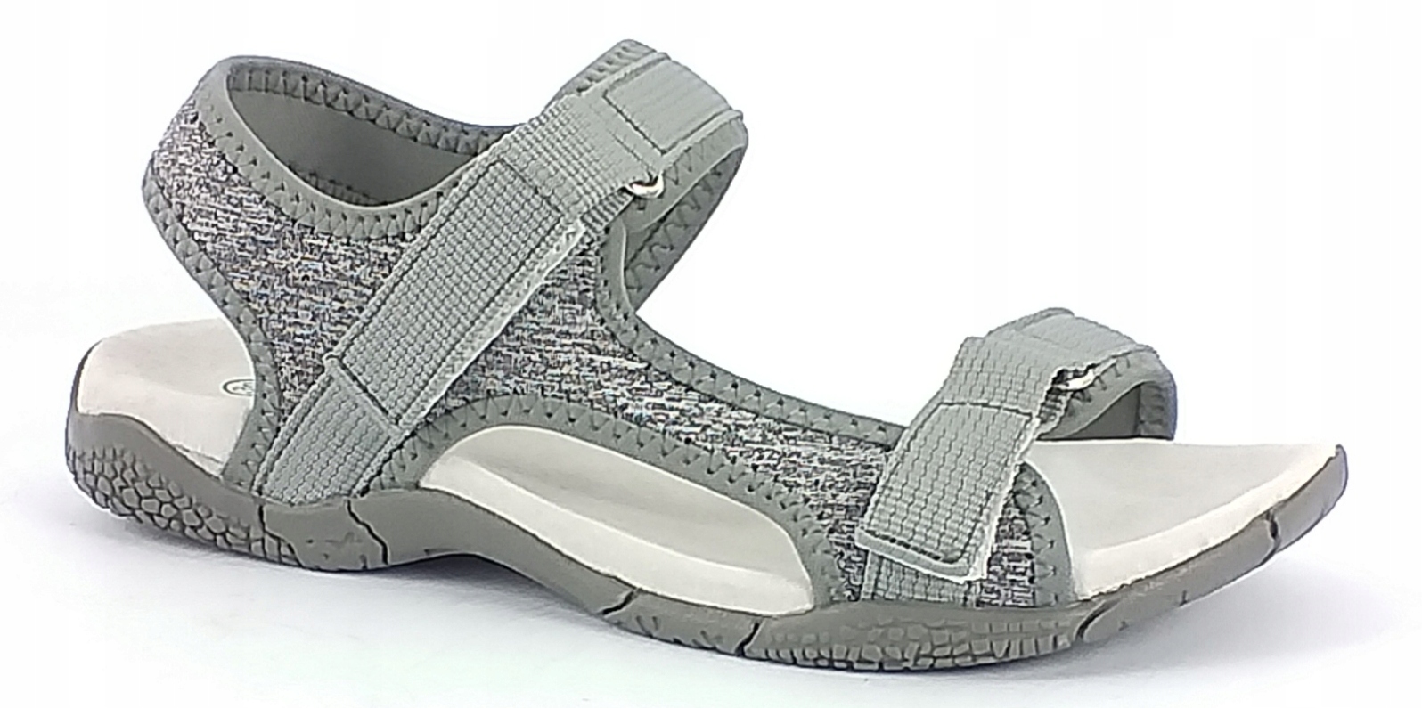 American Club RL106 Sandały Młodzieżowe Obuwie Na Rzepy Szare 38