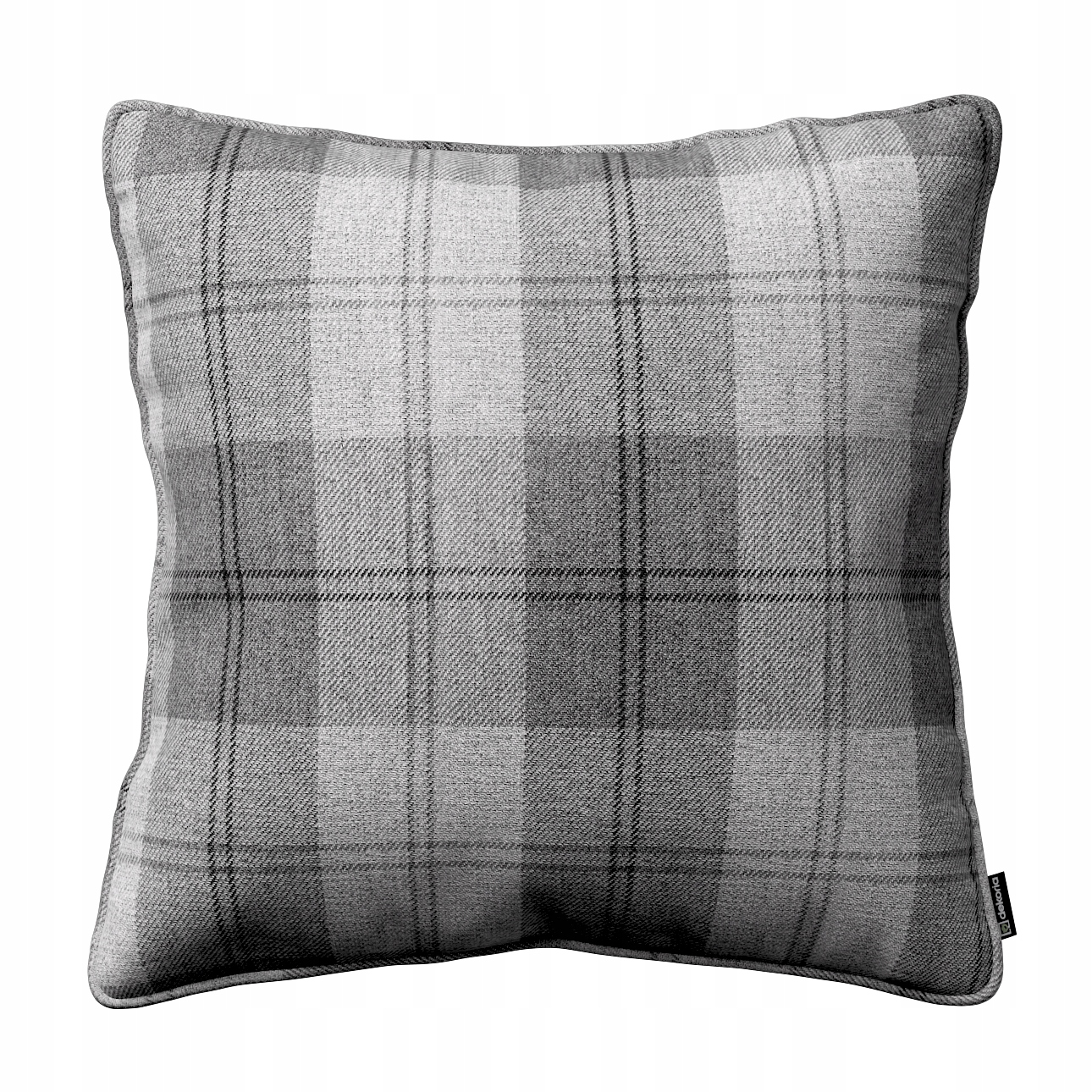 Dekoria Povlak na polštář Gabi pod mřížku šedo-grafitový