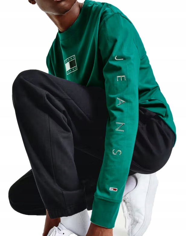 BLUZA TOMMY HILFIGER DŁUGI RĘKAW DM0DM12554 r.S Wzór dominujący logo