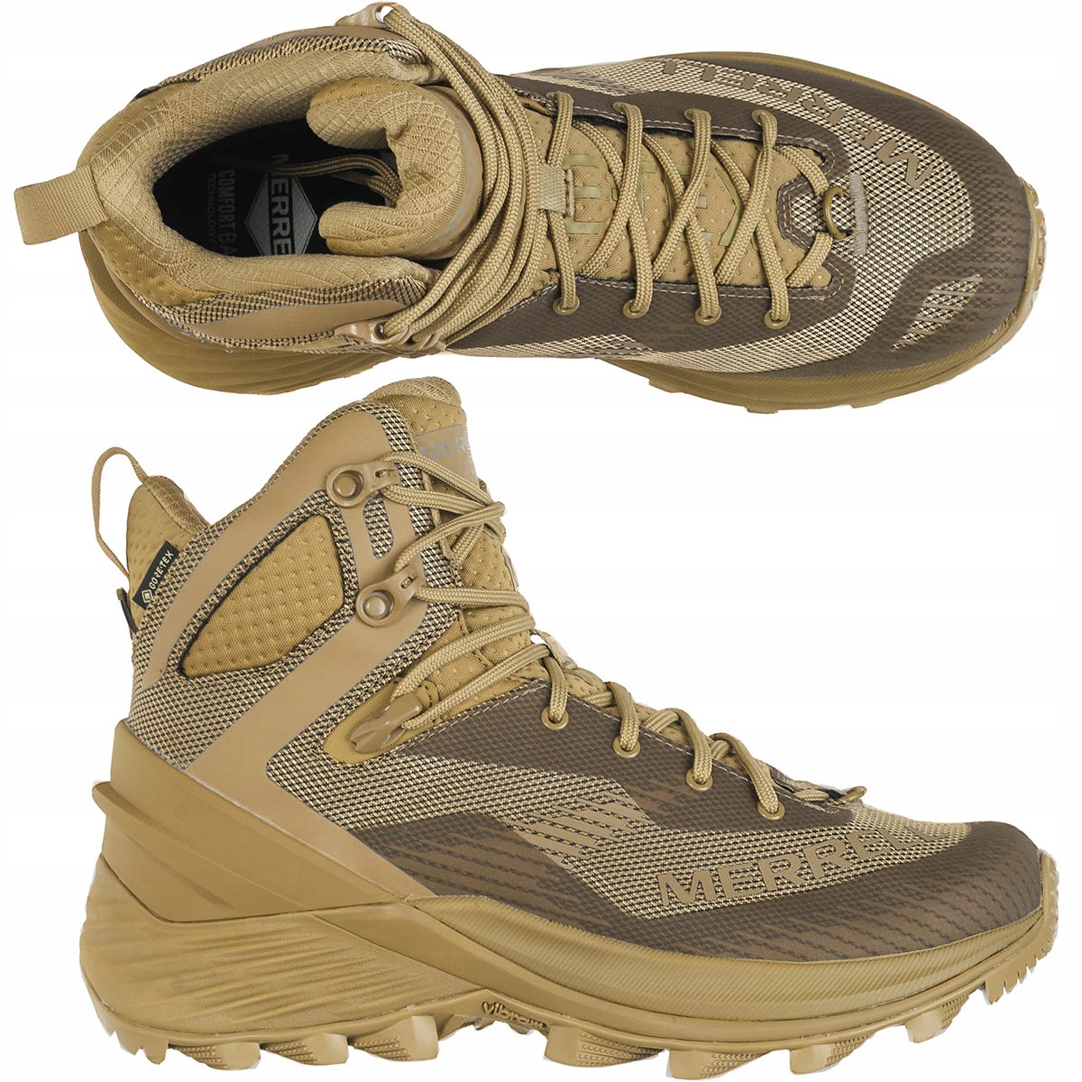 Merrell Vysoké taktické trekové boty Rogue 8 Gtx Gore Tex Coyote 46.5