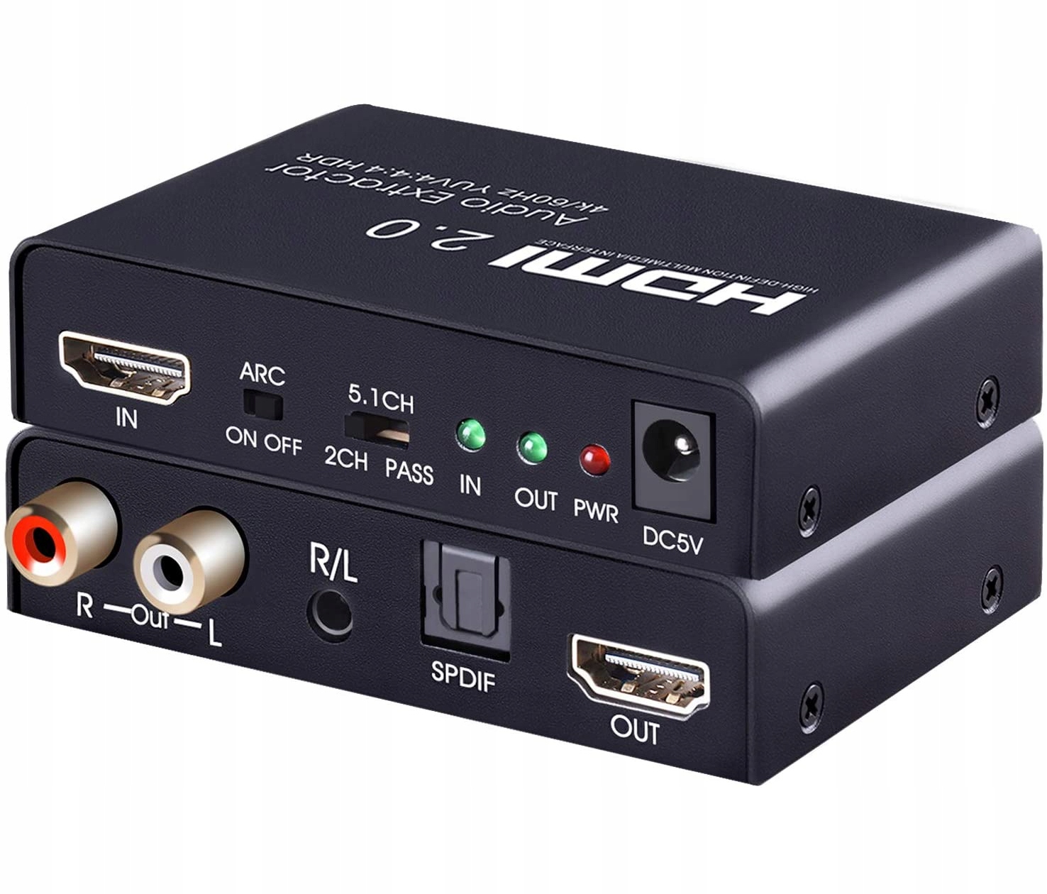 

Extractor Hdmi na Hdmi Spdif Rca L/r Audio
