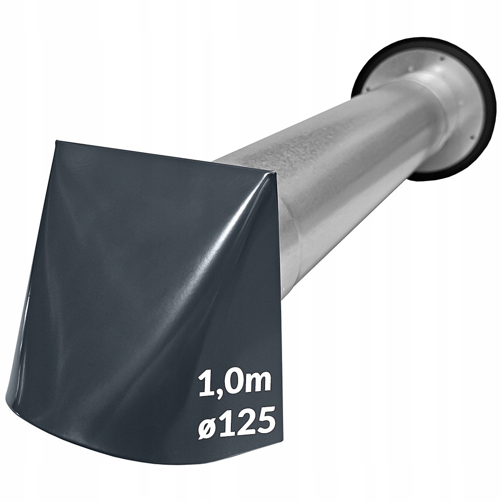 Ventilační ventilátor antracit-černý Cznp Asv 1 m ø125