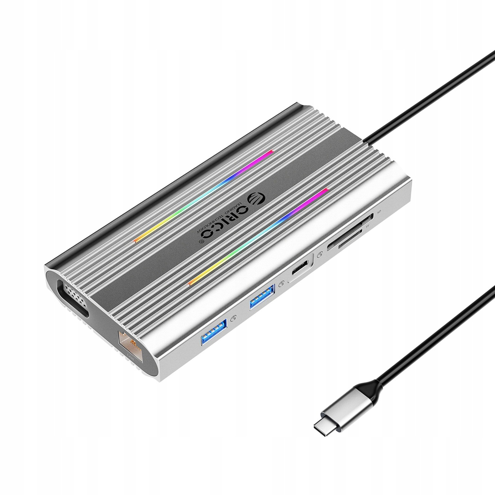 Dokovací stanice Hub 12v1 Usb-c Usb-a Usb-c Hdmi Vga RJ45 Sd microSD Pd 10
