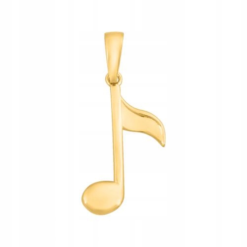 Přívěsek vyrobený ze zlata ryzosti 585 s motivem noty, jedinečný dárek