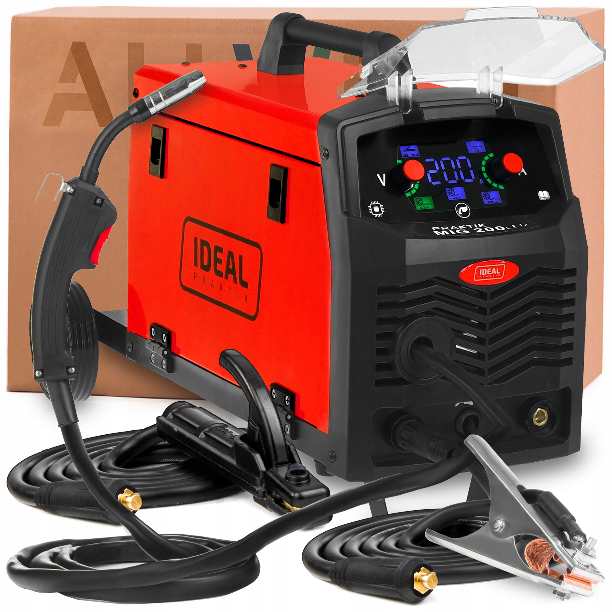 Poloautomatický Ideal Praktik Mig 200 Synergic Led 230V 200A Tig Lift Mma Flux
