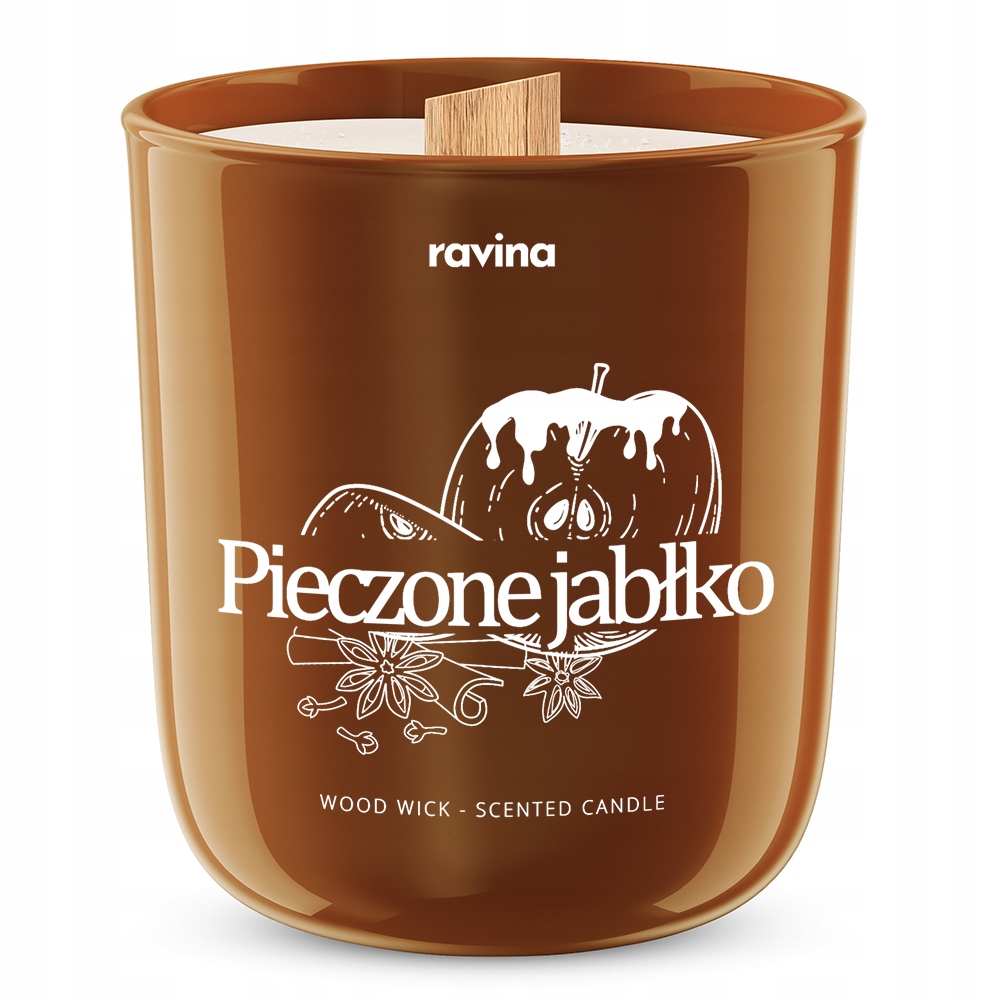 

Pieczone Jabłko Sojowa Świeczka zapachowa w szkle