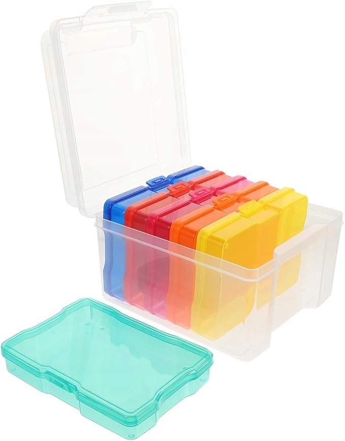 ALBUM ORGANIZER NA ZDJĘCIA POJEMNIK PUDEŁKO ZAMYKANE 6 SZT 13 X 18 CM