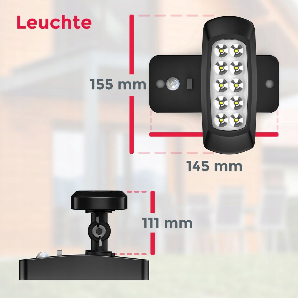 SOLARNA LAMPA ZEWNĘTRZNA LED PIR Z CZUJNIKIEM IP44 Marka B.K.Licht